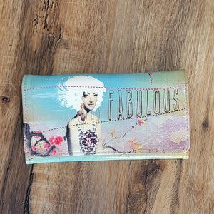 Papaya Vinyl trifold wallet